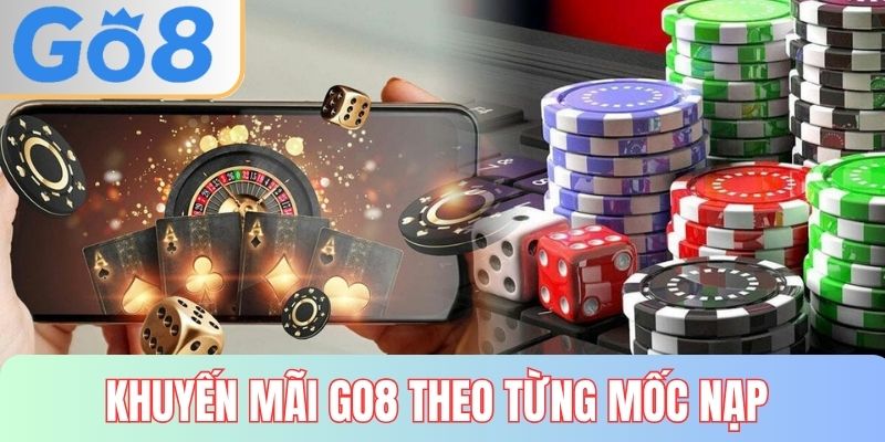 Bạn có thể nhận khuyến mãi GO8 theo từng mốc nạp tiền